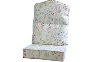 Gilda Replacement Conservatory Cane Furniture DELUXE PIPED - HUMP TOP CHAIR/SOFA/SUITE CUSHIONS (Including Covers and Fillings) for Conservatory Furniture-Wicker,Rattan (Wildflower Heather)