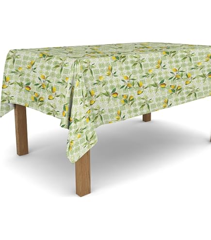 ABAKUHAUS Tovaglia Rettangolare Floreale - Roses Tulips, 140x240 Cm, Poliestere, Multicolore, Antimacchia