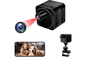 TANGMI Kleine Kamera, 4K &160° Weitwinkel Mini WLAN Kamera, Integrierter Akku Mini WiFi Kamera & Non-WiFi Modus mit Nachtsicht und Bewegungserkennung