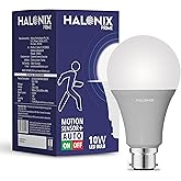 Halonix 10W Motion Sensor Led bulb | Color-6500K White | Auto on- Auto Off light | Motion sensor light | Pack of 1 | b22d