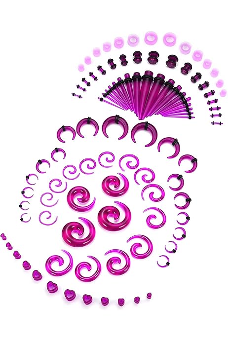 Dilatatori Orecchie In Vetro Con Medusa | Oceano Blu | Chiusura A Sella | Taglie 8mm-16mm - Foto 9