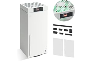 G-STORY Ventilateur pour Xbox Series X, ventilateur de refroidissement avec vitesse automatique réglable par température, affichage LED,3 vitesses 1500/1750/2000RPM (140MM)(Blanc)