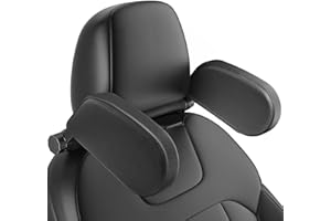 HommyFine Reposacabezas Coche con Barra Deslizante Ajustable, Cuello Almohada de Viaje para Asiento de Automóvil para Adultos y Niños Negro
