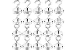 ZPSNDP 20 sztuk haczyków magnetycznych bardzo mocne magnesy neodymowe o dużej mocy magnes z haczykiem do sufitu, łazienki, kuchni, ręczników, garażu, lodówki bardzo mocne haczyki magnetyczne (1)