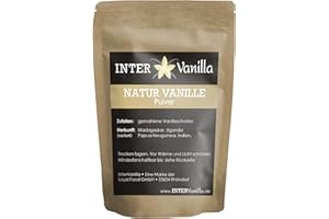 ‎INTERVANILLA InterVanilla Natur Vanille Pulver 50g. Aus 100% echten Premium Vanilleschoten. Vanilla bean powder. Vanillepulver ohne Zusätze, ohne Zucker