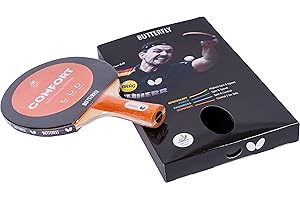 BUTTERFLY Comfort | racchetta da ping pong professionale per principianti e giocatori esperti | gomme nere/rosse con omologazione ITTF per le competizioni | superficie estremamente aderente
