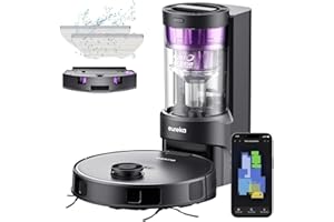 ‎EUREKA EUREKA E10s DE Saug- & Wischroboter + beutelloser Multi-Zyklon-Absaugstation (4000Pa, auto Teppicherkennung & auto Mop Lifting, LiDAR-Navigation, ideal gegen Tierhaare, App- & Sprachsteuerung) schwarz