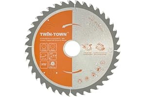 TWIN-TOWN - Lama per Sega Circolare HM 190 x 30 mm, 40denti, Ideale per legno da costruzione, compensato sciolto, piastre in fibra di legno per sega circolare e sega circolare a batteria