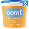 Oomf Protein Porridge to Go, Pack of 8 x 75g, Porridge Pots, Breakfast on the Go, 20g Whey Protein per Pot, No Added Sugar, No Artificial Flavours or Ingredients, Golden Syrup Flavour