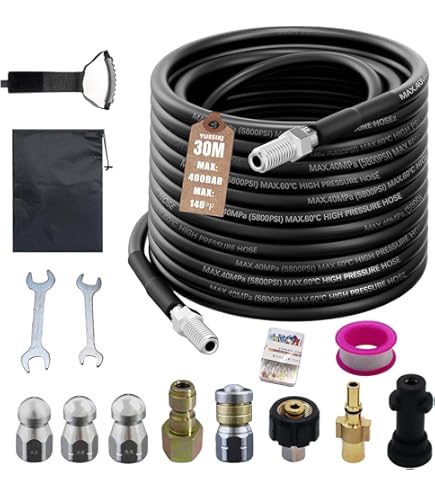 Aspirateur Cendres Pellets Lot De 4 Tuyaux De Nettoyage M&M Smartek - Pour Kärcher Kränzle Professional - 30 M Aspirateur A Cendre