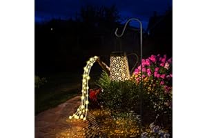 Ambesty Arrosoir Solaire Extérieur Guirlandes Lumineuses, es Décoration Jardin Arrosoir Lumières, Lampe Solaire Arresoir Exterieur avec Support, pour Chemin, Cour (Motif éventail)
