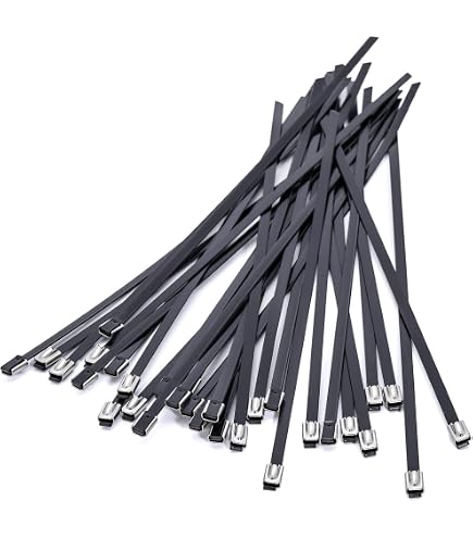 V-TAC Fascette In Acciaio Inox Per Cavi, 4,6x200mm - Confezione 100 Pezzi Autobloccanti