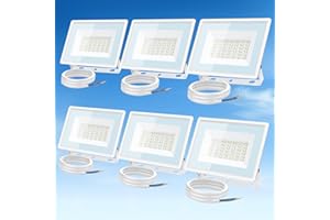 Aigostar Foco LED Exterior 30w,2510LM Foco Proyector LED,IP65 Impermeable Luz de Seguridad,Luz blanca 6500K Luces led exterior,Para Jardín,Patio,Garaje,Paquete de 6