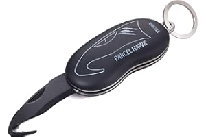 Troika Coltello pacchi con portachiavi, 60 x 28 12 mm, schwarz