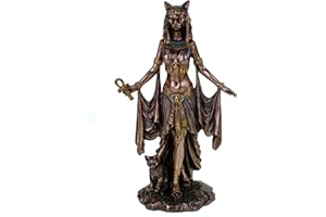 VERONESE BY JOH. VOGLER GMBH Veronese - Figura de diosa egipcia Bastet, 26 cm, faraón de Egipto, bronce