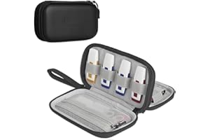 BAQRAXIA USB Drive Case Organizer Fits Up To18 Flash Thumb Drives USB Sticks Holder Hard Storage Case Portable Box Travel Carrying Pouch Black