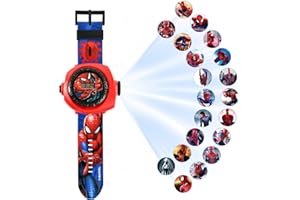 DOCHKA Kinder Cartoon Uhr, Kinder Armbanduhr mit Projektor, Kinder Projektor Uhr, Elektronische Armbanduhr Kinder, Digitale Armbanduhr Kinder, Superhelden Armbanduhr für Jungen, Mädchen