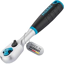 HAZET Cliquet Réversible 1/4" 863MB – Tout Acier, Poignée Chromée Ergonomique, Fabriqué En Allemagne 90 Mm