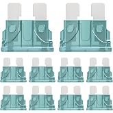 ALLECIN 50 Pieces 1A Standard Car Fuses 1 Amp Medium Fuse for Car 1 Amp Standard Auto Fuse for Cars Trucks Caravan Camper Mot