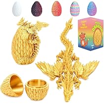 CATOR – 2 Dragons Lumineux Imprimés En 3D – 22 Cm, Phosphorescent, Figurine Mobile, Décoration Bureau, Cadeau Enfants Adultes