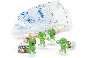 cama24com Mini Alien mit Fallschirm Geburtstagsparty Mitgebsel 12 Stück Palandi®