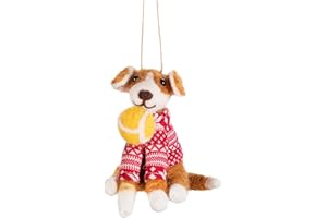 Sass & Belle Perro con decoración de fieltro de bola