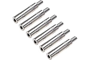 RUNCCI-YUN 6 Stück 6,35mm 1/4" TRS Stereo Klinkenbuchse,3-polig TRS Löttyp Audio Buchse weiblich Einbaubuchse für1/4 Zoll Kabelstecker für Mikrofon und Gitarre