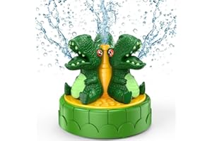 Tosekry Juegos de Agua para Niños Exterior, Juegos Piscina para Niños Juguete Niño 3 4 5 6 7 8 9 10 Años, Aspersor Infantil con Forma de Pulpo Juguetes de Agua para Niños (Dinosaurio)