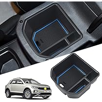 ASZSK Ablagefach Für VW T-ROC 2018-2025 - Mittelkonsole Organizer Mit Rutschfestem Boden