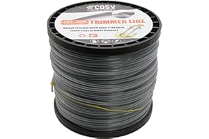COSY GARDEN TOOLS Fil Coupe Bordure(2.7MM,100M) Premium Nylon Fil pour Debroussailleuse Grise Rond Bobine De Fil Debroussailleuse Convient pour Accessoires pour Coupe-Bordures,Bobine De Fil Debroussailleuse