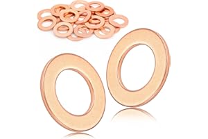 Mbsomnus Arandela Carter Aceite M14 x 20 mm Arandelas de Cobre 15 Piezas Arandelas Metalicas Junta Tapon Carter Aceite para Accesorios de Combustible Conexión de Línea de Aceite