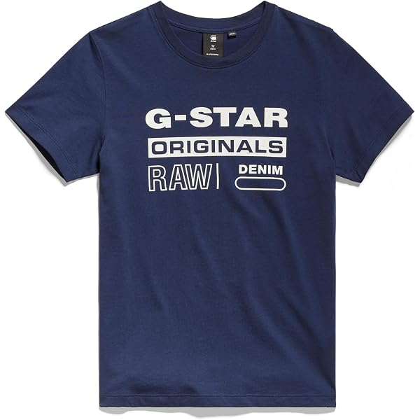 G-STAR T-Shirt Boxy Manica Corta Per Bambini E Ragazzi - Bianco, Vestibilità Comoda, 6 Anni