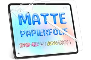 PROTESCREEN [2 Unités] Protection Écran Effet Papier pour iPad Air 13 Pouces M3/M2 (7eme/6eme Gén. 2025/2024), Protecteur D'écran en PET Papier Mat, Anti-Reflet/Anti-empreintes, Parfaitement Écrire et Dessiner