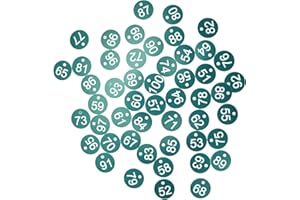 TINJE Identification Number Tags, Mult Purpose Dormitory ID Tags Discs Cloakroom Round Dining Table Tags Marking for Hotel Farmhouse Numbers Decor for Indoor Outdoor Storage Boxes Lockers Green 51 to 100