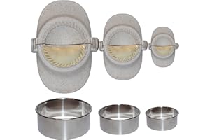Bergduft Dumpling Maker Set 7-teilig – Teigtaschenformer & Ravioli Former aus Kunststoff mit Edelstahl Ausstechern Maultaschen, Empanada, Pierogi & Dumpling Werkzeug Küchenhelfer