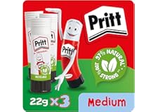 Pritt Glue Stick, Safe & Child-Friendly Craft Glue for Arts & Crafts Activities, Strong-Hold adhesive for School & Office Sup