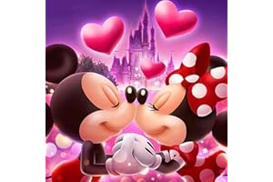 MANYILE 5D diy pintura diamante,Bricolaje Diamond Painting taladro completo Cristal diamante Bordado Pinturas Artes kit de punto de cruz para decoración de la pared del hogar,30 * 30cm,Cute Mice Kiss Love