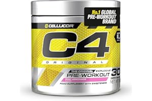 CELLUCOR C4 Original Beta Alanine Sports Nutrition Bulk Pre Workout Powder for Men & Women | Best Pre-Workout Energy Drink Supplements | Creatine Monohydrate | Pink Lemonade | 30 Servings