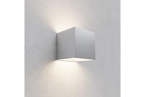 NUOVA GERMANY Applique Cubo a LED IP65 per interno/esterno 12W Regolabile 1000lumen Moderno Alluminio (Bianco, Luce Naturale 4000k)