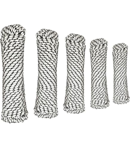 Corde D'amarrage Marine Polypropylène 18 Mm X 25 M - Noire, Résistance à La Rupture 1995 Kg - Pour Bateau, Camping, Extérieur - 10