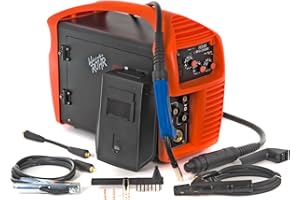 Röhr MIG-200MI 3-in-1 MIG/ARC Welder Inverter Gas/Gasless 200 Amp DC Anti-Stick Welding Machine MMA IGBT 240V AC - Welding Mask & Variety of Accessories Included
