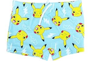 Fashion UK Costume Pokemon Bambino - Costume da Bagno - Costume Mare Bambino - Costume Piscina Bimbo - Pokeball Pokemon Pikachu - Boxer Mare Bambino [Personaggi]