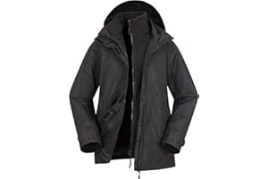 Mountain Warehouse Fell Chaqueta impermeable 3 en 1 para niño - chaqueta de montaña con forro polar desmontable y capucha, ideal como parka de invierno para la lluvia