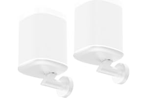 deleyCON 2x Wall Mount for SONOS ONE (SL) & SONOS Play:1 Speaker Mount Fixed Construction Metal - White