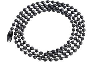 DonDon - Collana da uomo in acciaio inox, catena a sfera, 60 cm