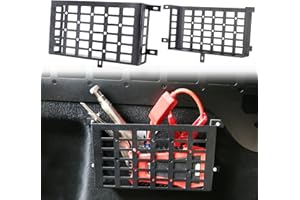 MAIKER OFF ROAD MAIKER 2 Pieces Universal Metal Car Storage Box Small Cargo Pocket Molle Panel Frame Storage System for Car Truck RV Boat Home Storage, Black