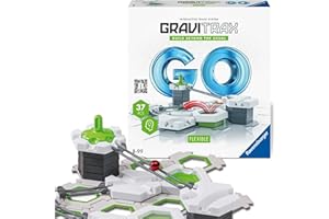 Ravensburger - Gravitrax GO Flexible | Circuito Canicas con 37 Piezas | Rompecabezas Niños Nivel Base | Juegos para Niños De 8 Años | Juegos Mesa Compatibles con Todos Los Gravitrax