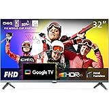 CHiQ L32H8CG TV 32 pollici, Smart TV, FHD, senza cornice in metallo, HDR10 e HLG, triplo sintonizzatore