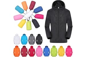 Hekbaep Regenjacke Damen Wasserdicht Atmungsaktiv Regenmantel Damen Windbreaker Lang Übergangsjacke Leichte Jacke mit Kapuze Frauen Regenparka Outdoorjacke Regenponcho für Regenzeit (S-4XL)