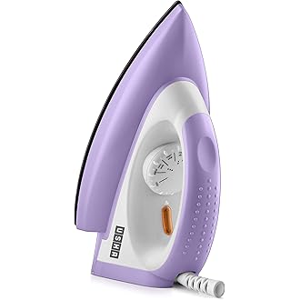 USHA Armor 1100 watts Dry Iron with Shock Proof Plastic Body | Single Coat Black Non Stick Soleplate for Longer Durability|Overheat Safety Shutoff |18